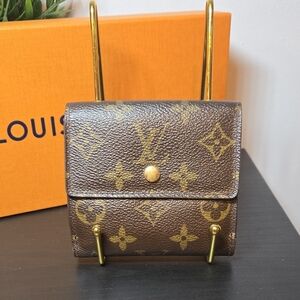 LOUIS VUITTON BROWN MONOGRAM ELOISE COMPACT WALLET